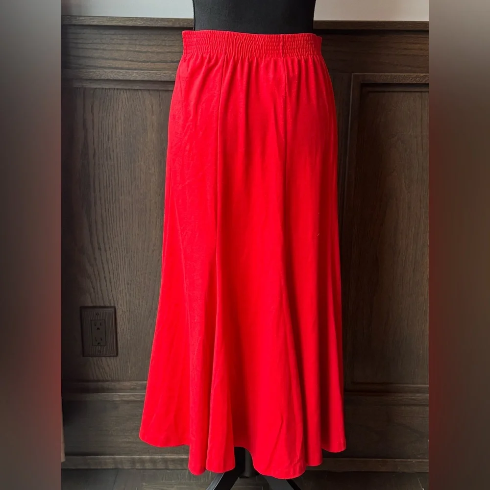 Peter Popovitch vintage vibrant red skirt with stretch L - Picture 3 of 5